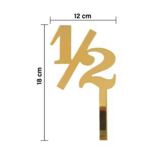 1/2  Cake Topper