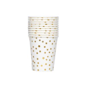 Carton Paper Cups:  Gold star   (10pcs)