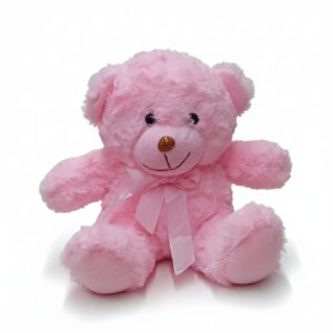 Flurry Pink Teady Bear With Bow 20cm