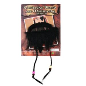 Caribbean beard & moustache with beads