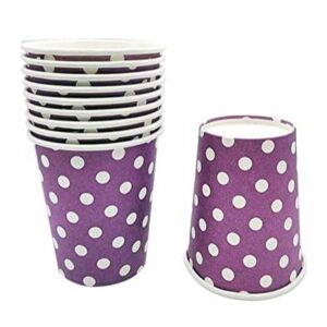 Dotted Purple Paper Cups (10pcs)