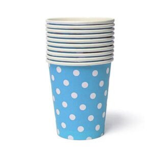 Dotted Blue Paper Cups (10pcs)
