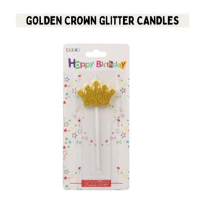 Golden Crown Glitter Candles