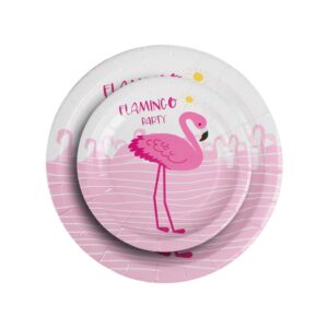 Flamingo  Plates 9”+ 7”  (6 pcs each )