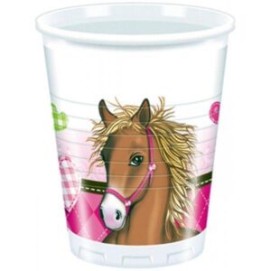 Horse Plastic Cups (X8 Pcs)