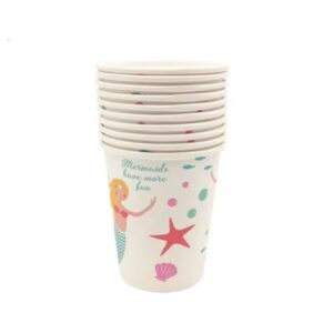 Mermaid Paper Cups (X10 Pcs)