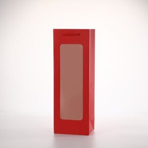 Red Wine Gift Bag with Window 36*12.5*8.5