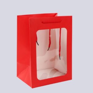 Red Gift Bag with Window