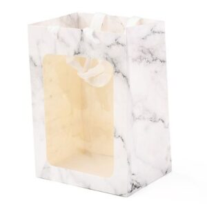 Marble Gift Bag with Window 34.8*24.8*18