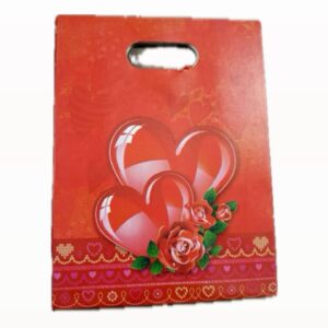 Red hearted gift bag 19*14