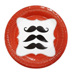 Paper Plates Moustache 9” (8pcs)