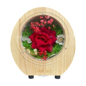 Flower wooden gift box