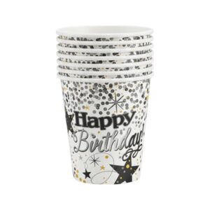 Happy Birthday Paper Cups (8 pcs)