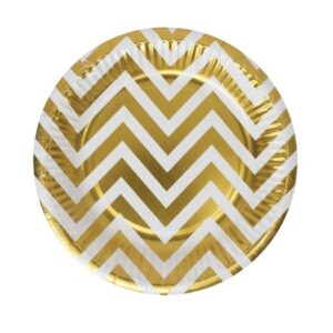 Paper Plates Zigzag Gold 7” (6pcs)