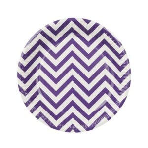 Paper Plates Zigzag Purple 7” (6pcs)