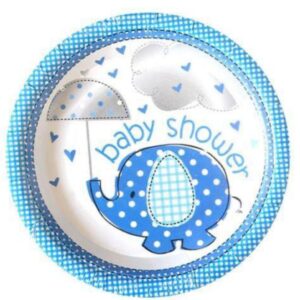Blue Baby shower Paper Plates (9 inch)  (10 pcs)