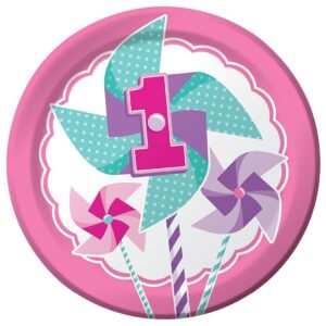 Baby Girl Turning 1 Paper Plates (9 inch) (8 pcs)