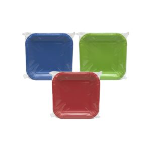Sqaure paper plates Size: 19cm X8