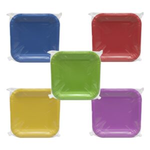 Sqaure paper plates Size: 23cm X8