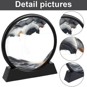 Sealed glass frame containing sand