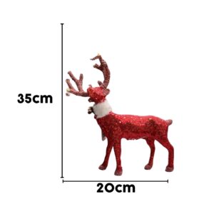 Glittery Reindeer Christmas Decoration
