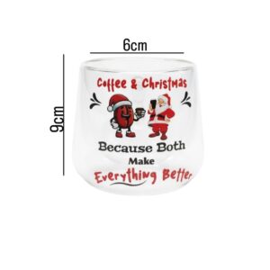 Christmas Double Glass Clear Mug