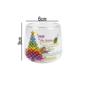 Christmas Double Glass Clear Mug