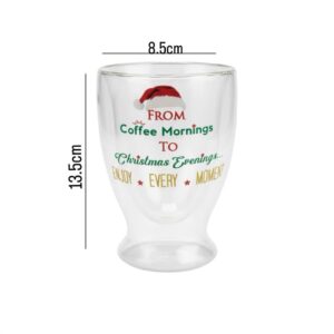 Christmas Double Glass Clear Mug