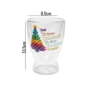 Christmas Double Glass Clear Mug