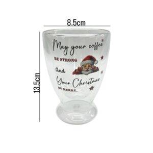 Christmas Double Glass Clear Mug