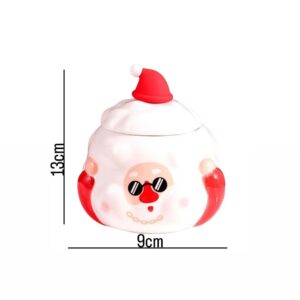Christmas Santa Mug with Silicone Spoon