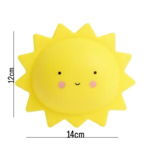 Yellow sun-shaped night light