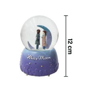 White Moon Snow Globe (music and lights)