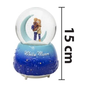 White Moon Snow Globe (music and lights)