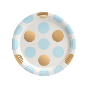 Blue & Gold paper plates 9” (6pcs)