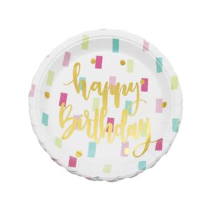 Happy Birthday paper plates 9” (6pcs)