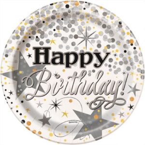 Happy Birthday paper plates 9” (10pcs)
