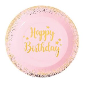 Happy Birthday paper plates 9” (8pcs)