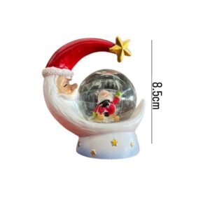 Christmas Moon Hat Waterball (Small Santa Inside)