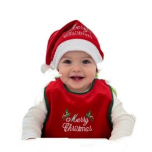 Christmas Baby Set (Hat + Bavette)