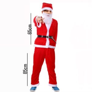 Christmas Santa Costume (10-13Years) Includes: Beard—Jacket—Pants—Belt-Hat