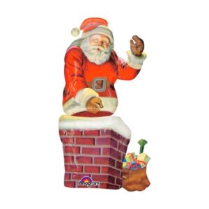 Santa Claus in Chimney Balloons Qualatex 1 pcs
