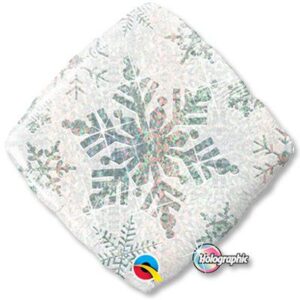 Holographic Snowflake Balloons Qualatex
