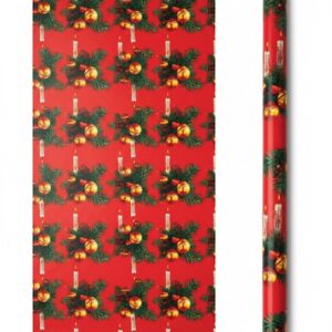 Red Bells Christmas Wrapping Paper Size: 100*70