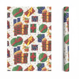 White Gifts Christmas Wrapping Paper Size: 50*70