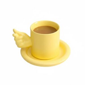 Handle Mug With Coaster