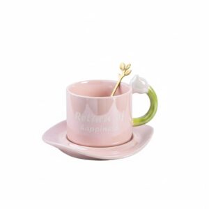 Tulipe Handle Mug with Coaster