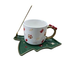 Christmas Mug With Coaster Tree