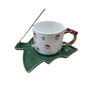 Christmas Mug With Coaster Tree