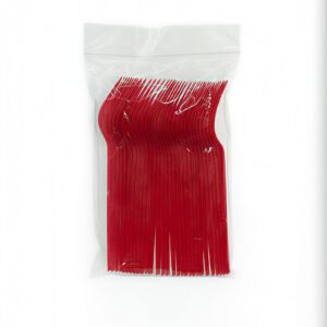 Red Plastic Forks (30pcs)